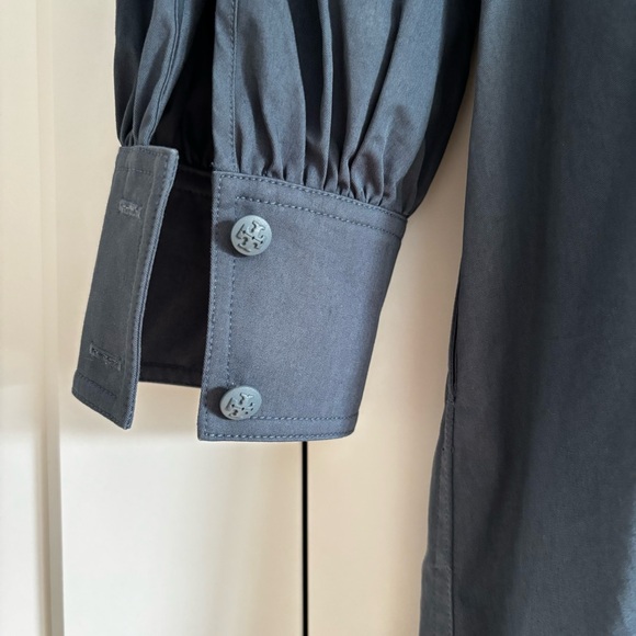 Tory Burch Blue Cotton Artist Dress 8 - Picture 3 of 9